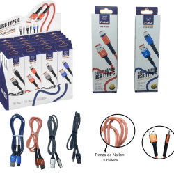 CAB-41012 CABLE MALLA TIPO C DATOS 3.1A