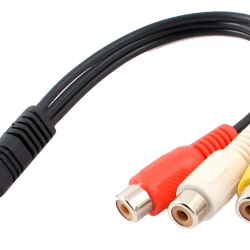 CABLE MINI PLUG 3.5MM MACHO A 3 JACK RCA HEMBRA AUDIO VIDEO