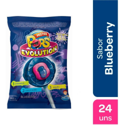 CHUPETIN EVOLUTION X 24 BLUEBERRY -CEREZA