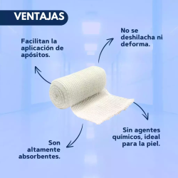 VENDAS  GASA CAMBRIC 10 CM