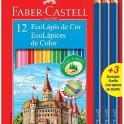 LAPICES DE COLORES FABER X 12 LARGO ROJO