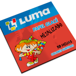 PAPEL GLASÉ LUMA - METALIZADO SOBRE X 10
